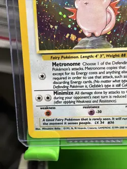 Pokemon TCG Clefable Base Set 2 5/130 holo rare 2000 LP - Image 5