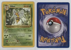 Beedrill German Pokemon Base Set #17 1999 15fy - Image 3