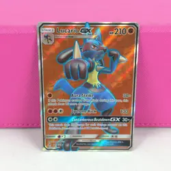Pokemon Sun & Moon Forbidden Light Lucario GX 122/131 Full Art Ultra Rare NM - Image 1