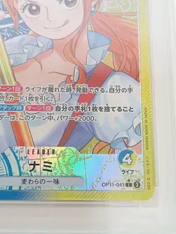 PSA 10 Nami L OP11-041 Parallel A Fist of Divine Speed ONE PIECE Card Japanese - Image 5