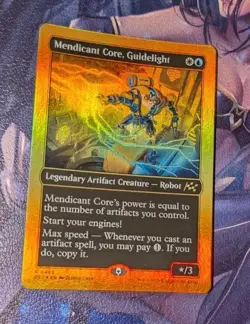MTG *FOIL 1ST PLACE* Aetherdrift Rare MENDICANT CORE, GUIDELIGHT NM - Image 1
