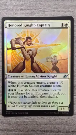 Honored Knight-Captain (Uncommon Foil) #22 Edge of Eternities MTG NM - Image 1