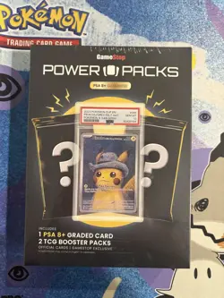 Gamestop Pokemon Power Pack Series 2; PSA 8+ Card & 2 Booster Packs - Image 1