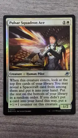 Pulsar Squadron Ace (Uncommon Foil) #28 Edge of Eternities MTG NM - Image 1