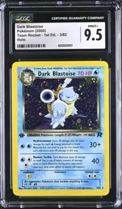 🌀 CANON SWIRL 🌀 CGC 9.5 DARK BLASTOISE 3 TEAM ROCEKT HOLO 1ST EDITION POKEMON - Image 1