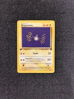 1st Edition Magnemite Base Set 1999 Excellent Condition 60/82 Rocket Pokemon - Image 1