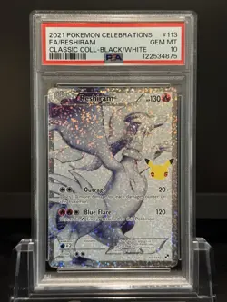 Reshiram 113/114 - Pokemon Celebrations Classic Collection - PSA 10 GEM MINT - Image 1