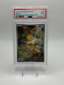 Pokemon TCG: Eevee Prismatic Evolutions 173 ETB (Promo) - Holo, IR, PSA 9 - Image 1