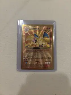 2021 Pokemon Celebrations Ultra Premium Collection Charizard Metal Gold 4/102 NM - Image 1
