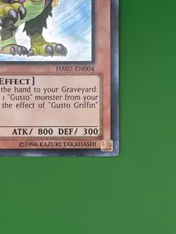 YuGiOh! Gusto Griffin HA07-EN004 1st Edition Near Mint - Image 4