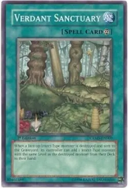 YUGIOH 3x Verdant Sanctuary CRMS-EN060 1st edition Playset Light-played LP x 3 - Image 1
