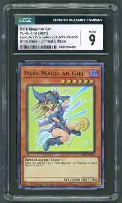 YuGiOh The Lost Art Promotion CGC 9 Dark Magician Girl LART-EN035 Ultra Rare - Image 1