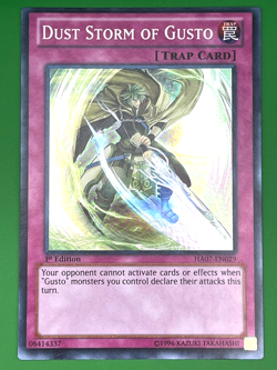 YuGiOh! Dust Storm of Gusto HA07-EN029 1st Edition Near Mint - Image 1