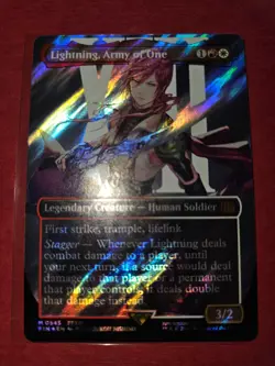 Lightning Army of One borderless surge foil mtg Final Fantasy - Image 1