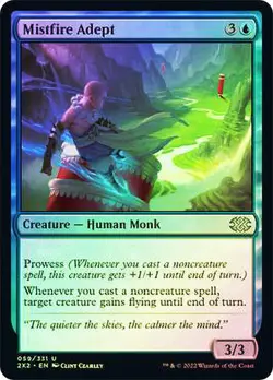 Mistfire Adept FOIL - Double Masters MAGIC MTG NM HUMAN MONK - Image 1
