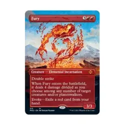 WOTC MtG Modern Horizons 2 Fury (Borderless) (MR) (Foil) NM - Image 1