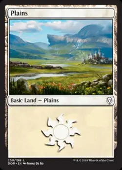 Plains (250) -Foil Near Mint MTG Dominaria - Image 1