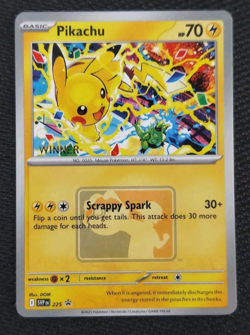Pikachu “Winner” Promo 2025 World Championships SVP EN 225 Pokemon Worlds NEW - Image 1