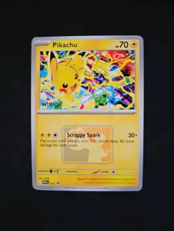 Pikachu “Winner” Promo 2025 World Championships SVP EN 225 Pokemon Worlds NEW - Image 1