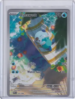 2025 Pokemon SV White Flare WHT EN Oshawott Illustration Rare #105/086 NM - Image 1
