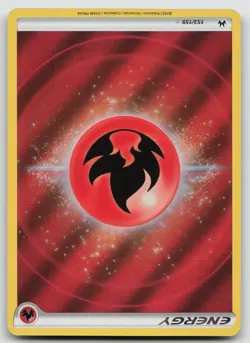 Fire Energy (Texture Full Art) Ultra Rare Crown Zenith 153/159 Pokemon - Image 1