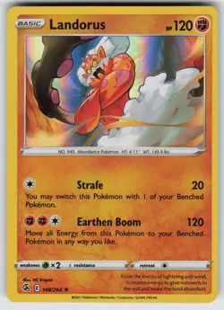 Landorus Holo Rare SWSH08: Fusion Strike 148/264 Pokemon - Image 1