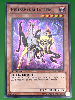 YuGiOh! Evilswarm Golem HA07-EN053 1st Edition Near Mint - Image 1
