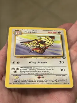 1999 Pokemon TCG Jungle Pidgeot 24/64 Rare Card Unlimited WOTC Vintage LP - Image 3
