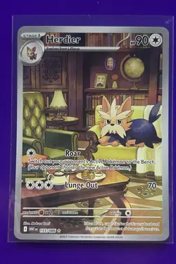 Pokemon TCG Herdier Illustration Rare Card 155/086 Sv: White Flare - Image 1