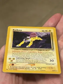 Pokemon TCG Raikou Neo Revelation Card 22/64 Unlimited Rare Vintage Card WOTC LP - Image 3