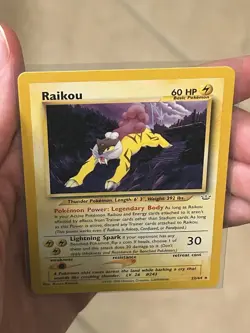 Pokemon TCG Raikou Neo Revelation Card 22/64 Unlimited Rare Vintage Card WOTC LP - Image 4