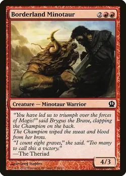 [MTG] Borderland Minotaur (114) (THS) LP-HP - Image 1