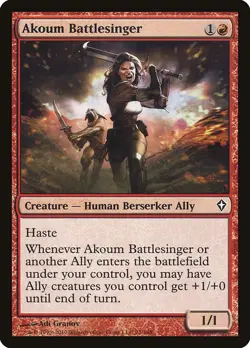 [MTG] Akoum Battlesinger (071) (WWK) LP-HP - Image 1