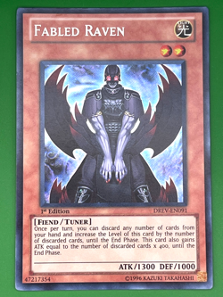 YuGiOh! Fabled Raven HA07-EN091 1st Edition Near Mint - Image 1