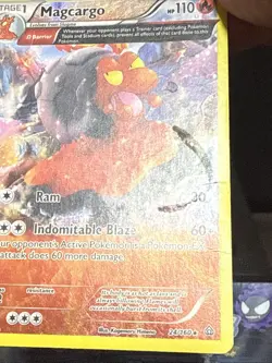 Pokemon Card Magcargo 24/160 XY Primal Clash Reverse Holo Rare Played - Image 2