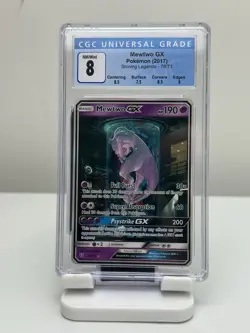 Pokemon Mewtwo GX Shining Legends 2017 Secret Rare Card 78/73 CGC 8 NM/MT - Image 1