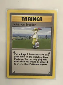 POKEMON TCG Pokemon Breeder 076/102 Base Set Unlimited Vintage Card Rare LP - Image 1