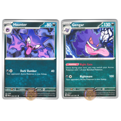 Character Collection | Gengar 057 Haunter 056| 2-Card Ghost Pokemon Bundle - NM - Image 1