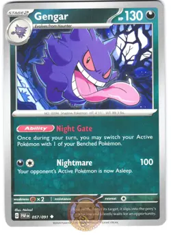Character Collection | Gengar 057 Haunter 056| 2-Card Ghost Pokemon Bundle - NM - Image 2
