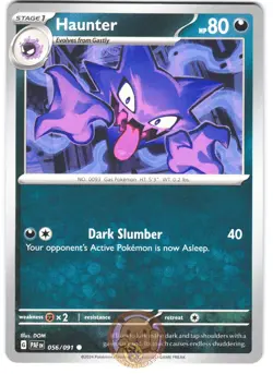 Character Collection | Gengar 057 Haunter 056| 2-Card Ghost Pokemon Bundle - NM - Image 4