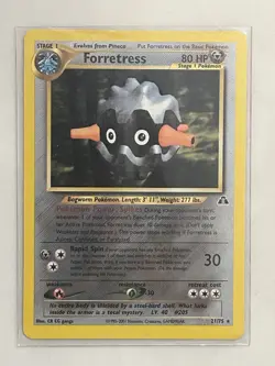2001 POKEMON TCG Forretress 21/75 Rare Card Neo Discovery - VINTAGE WOTC - LP - Image 1