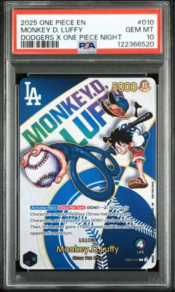 PSA10 Luffy Dodgers EB02 010 Promo One Piece Card Ultra Rare Collector Item - Image 1