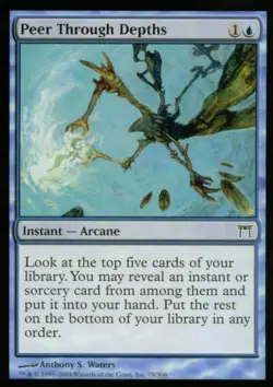 Peer Through Depths - Medium Play MTG Champions of Kamigawa - Image 1