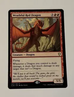 MTG Wrathful Red Dragon - Commander Legends Battle for Baldur's Gate NM - Image 1