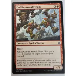 MTG Magic The Gathering Goblin Assault Team Card War Of The Spark Red 2019 - Image 1