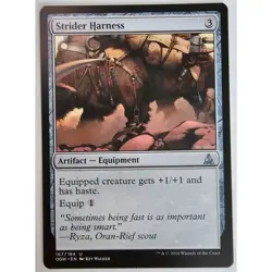 MTG Magic The Gathering Strider Harness Artifact Equipment Card Oath of the Gate - Image 1