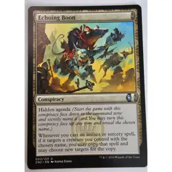MTG Magic The Gathering Echoing Boon Conspiracy Card 2016 - Image 1