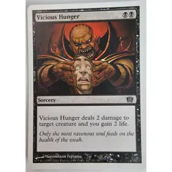 MTG Magic The Gathering Vicious Hunger Sorcery Card 8th Edition Black - Image 1