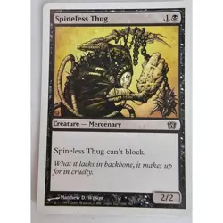MTG Magic The Gathering Spineless Thug Mercenary Creature Card 2/2 Black 8th Edi - Image 1