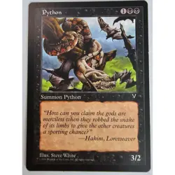 MTG Magic The Gathering Python Card V 1996 Black Visions - Image 1